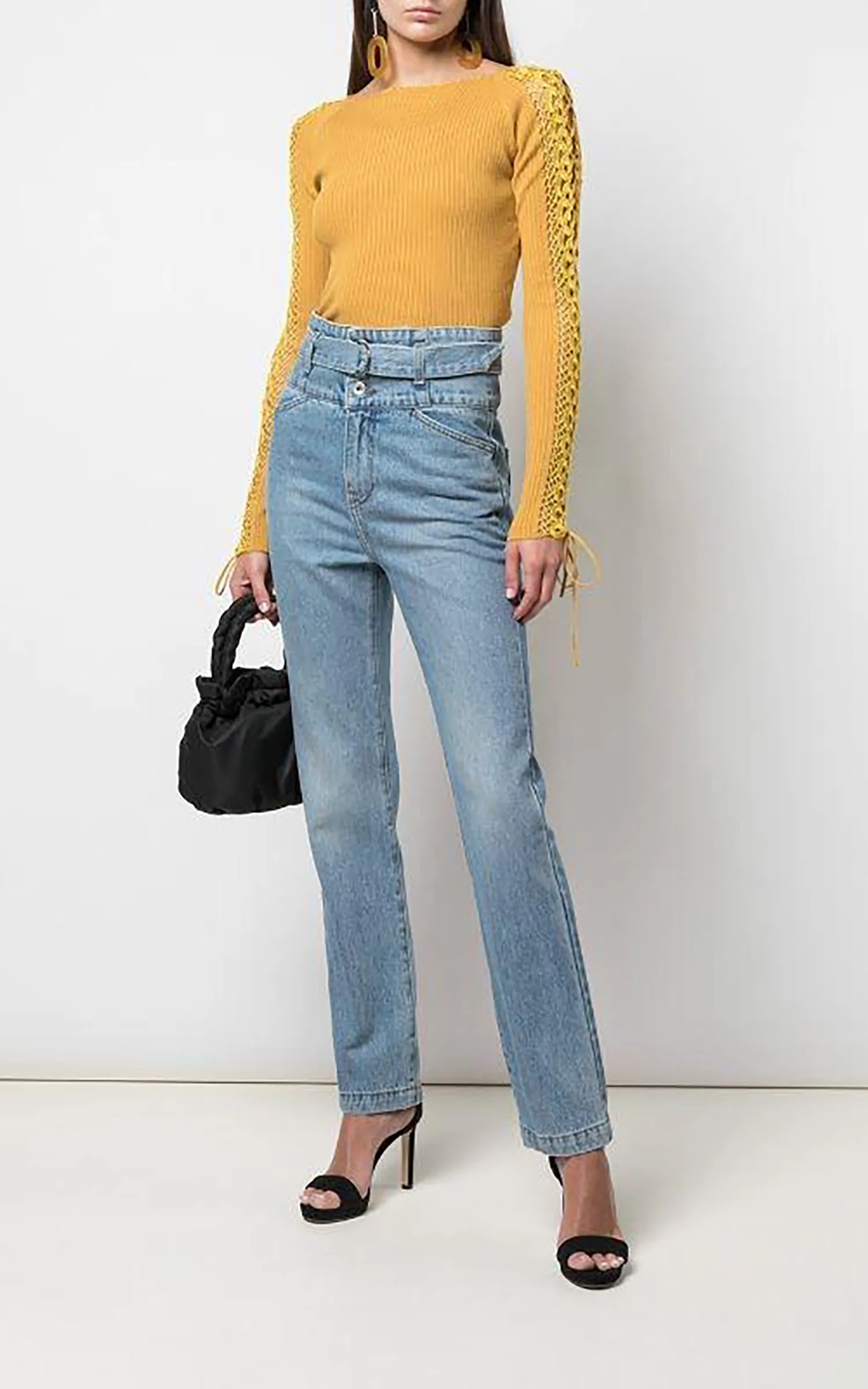 Belted High Waisted Jeans