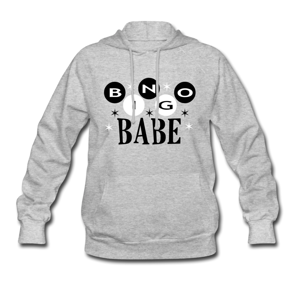 Bingo Babe Women's Hoodie In Light Gray