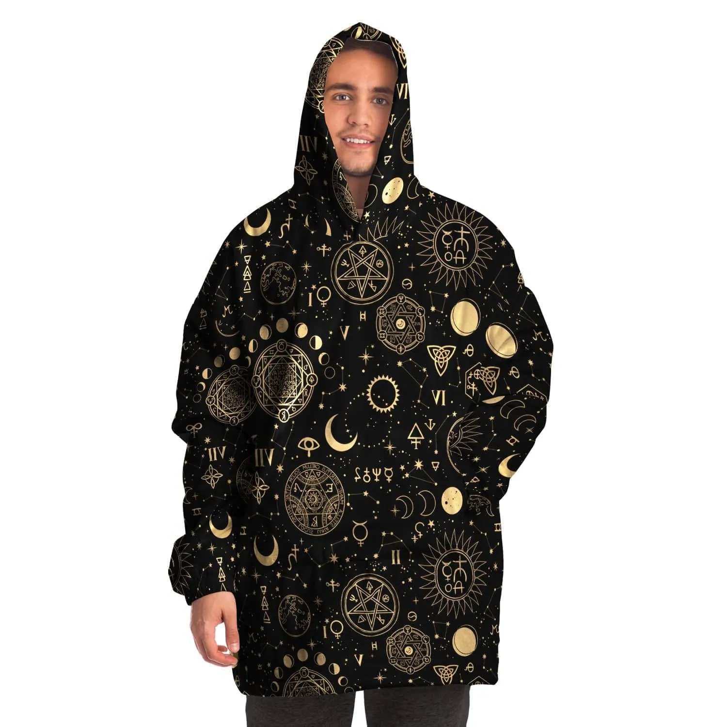 Black And Sand Celestial | Wearable Blanket Hoodie