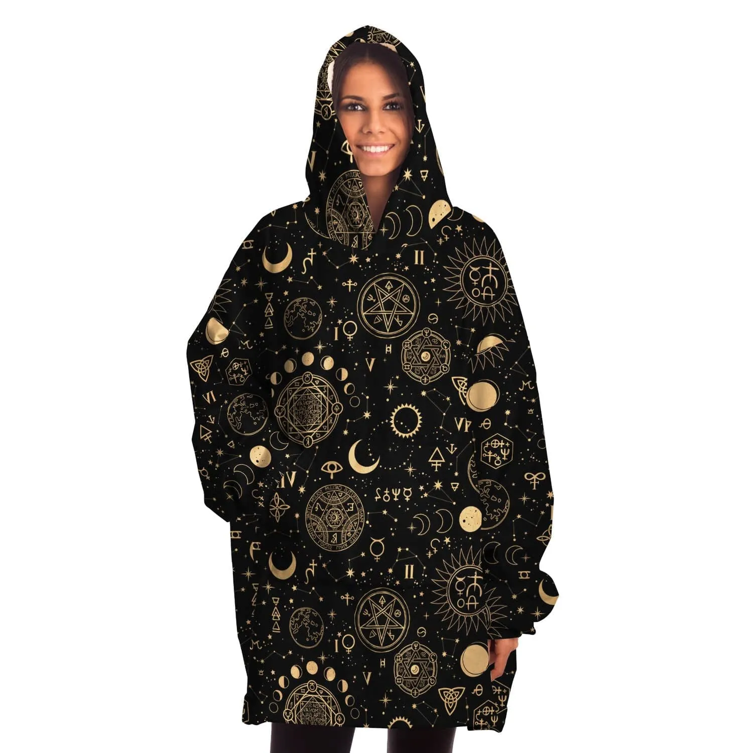 Black And Sand Celestial | Wearable Blanket Hoodie