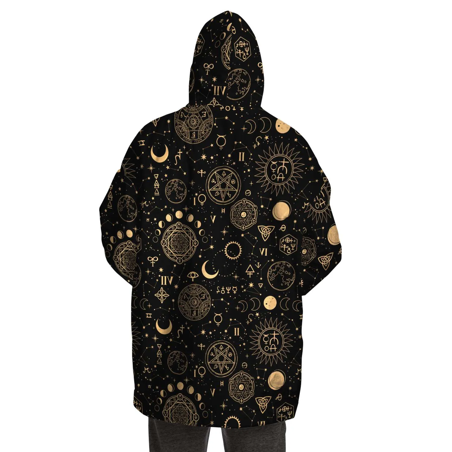 Black And Sand Celestial | Wearable Blanket Hoodie