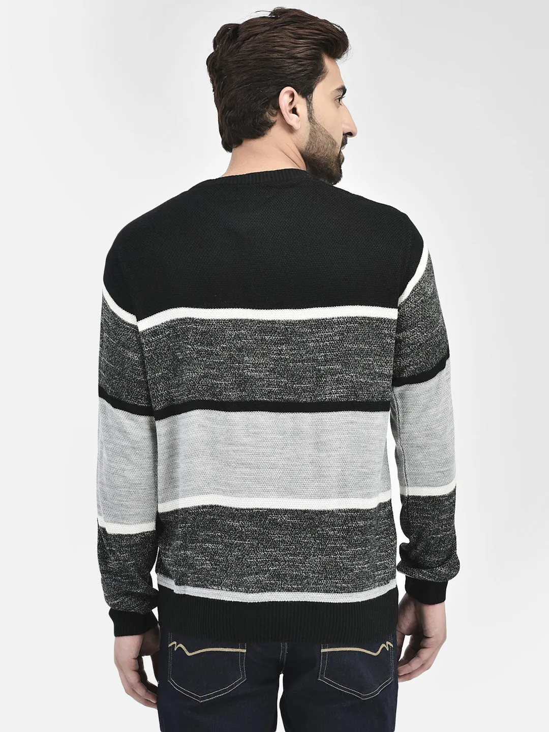 Black Colourblocked Sweaters