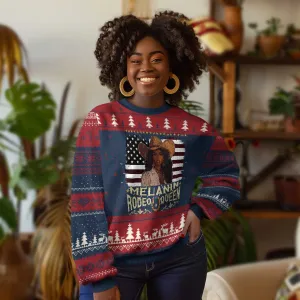 Black Cowgirl Ugly Christmas Sweater Melanin Rodeo Queen TS09