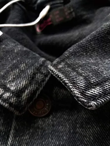Black Oversized Denim Jacket for Women