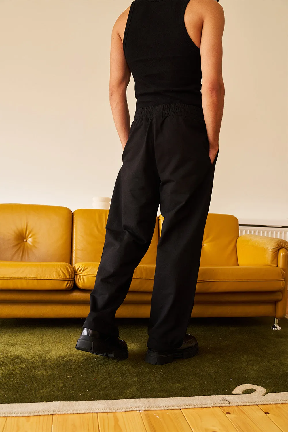 Black Straight Fit Sweatpants