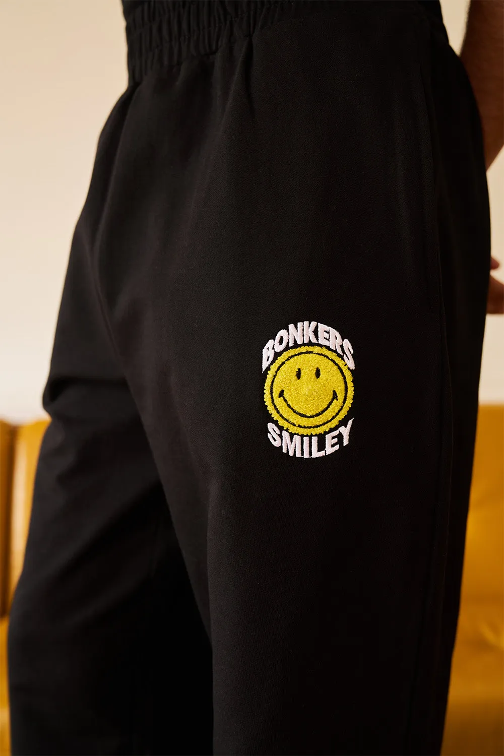 Black Straight Fit Sweatpants