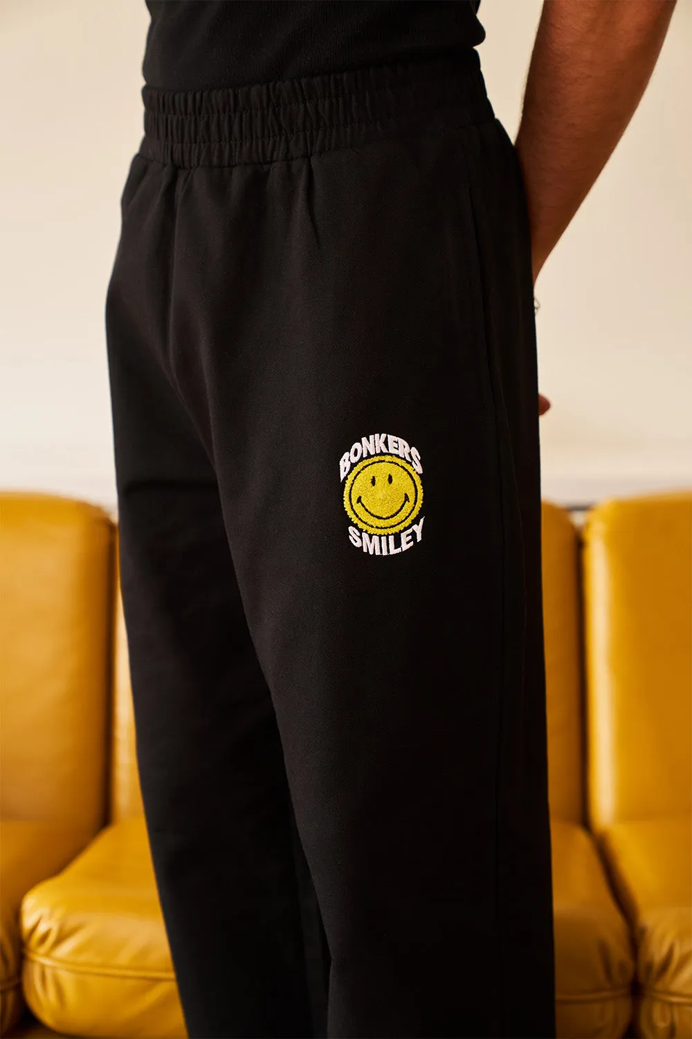 Black Straight Fit Sweatpants
