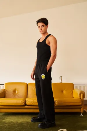 Black Straight Fit Sweatpants