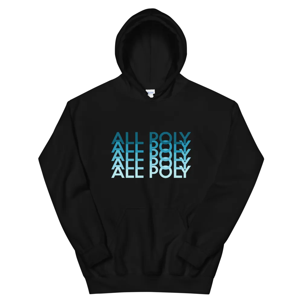Blue All Poly Repeat *ADULT HOODIE*