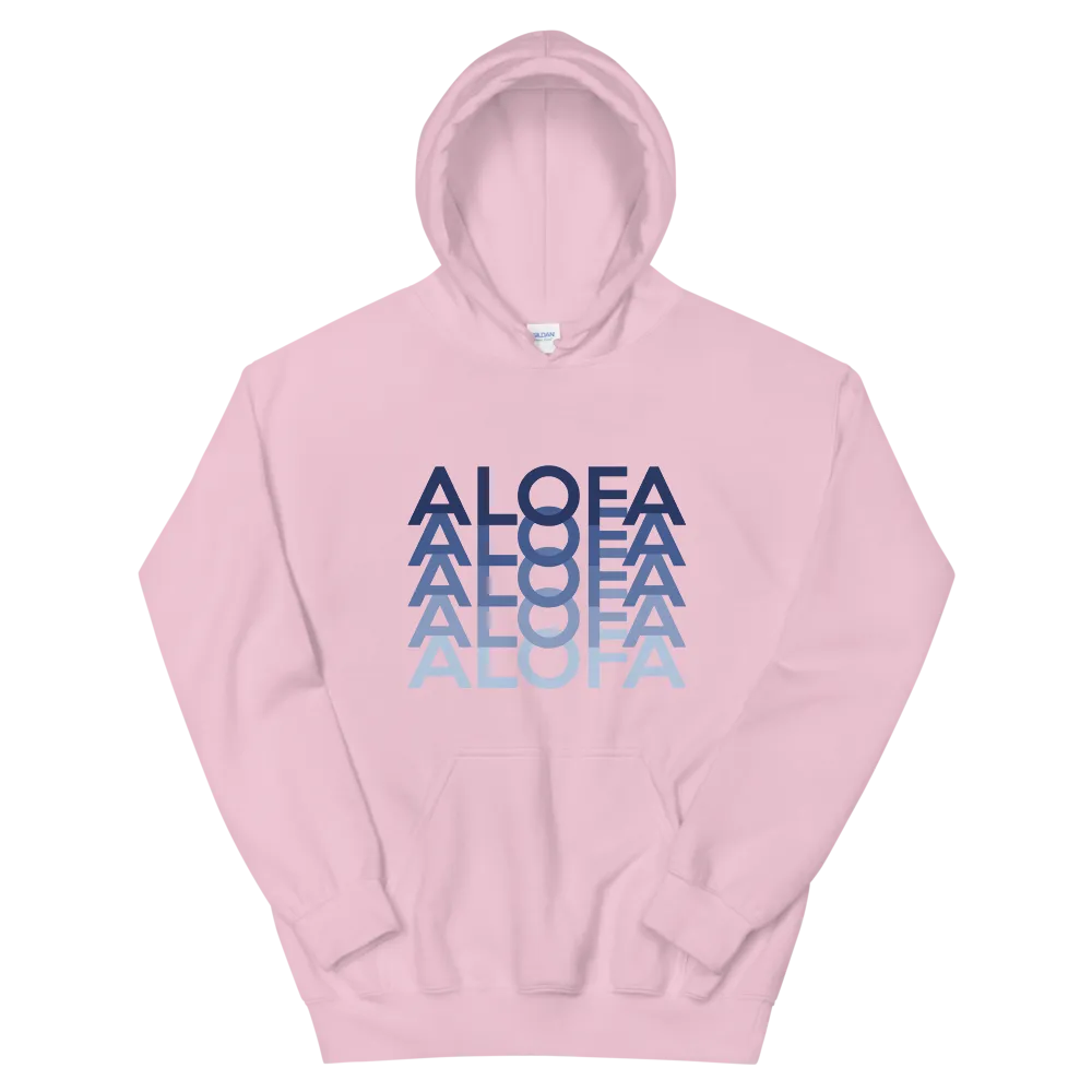 Blue Alofa Repeat *ADULT HOODIE*