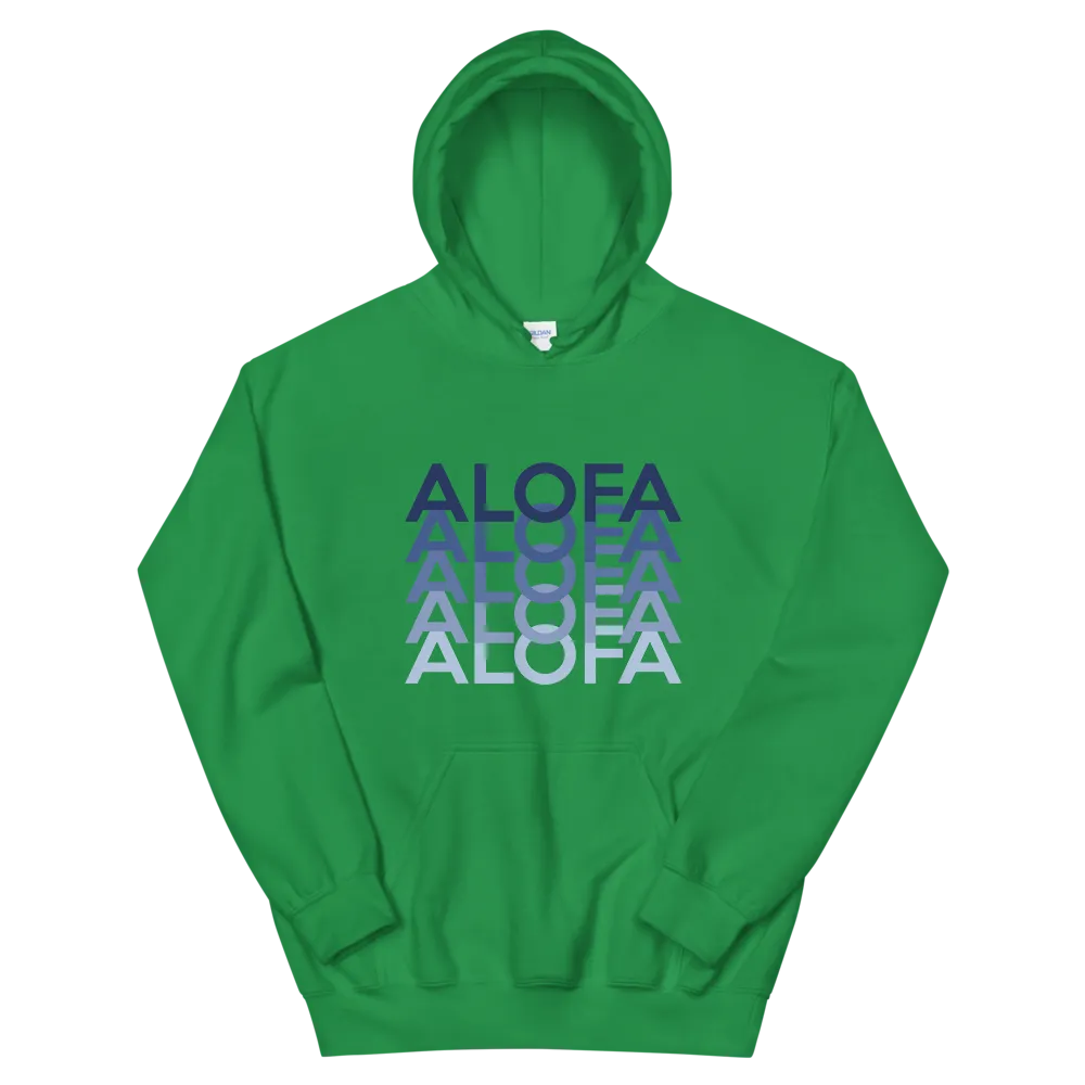 Blue Alofa Repeat *ADULT HOODIE*