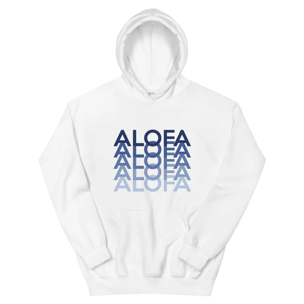 Blue Alofa Repeat *ADULT HOODIE*