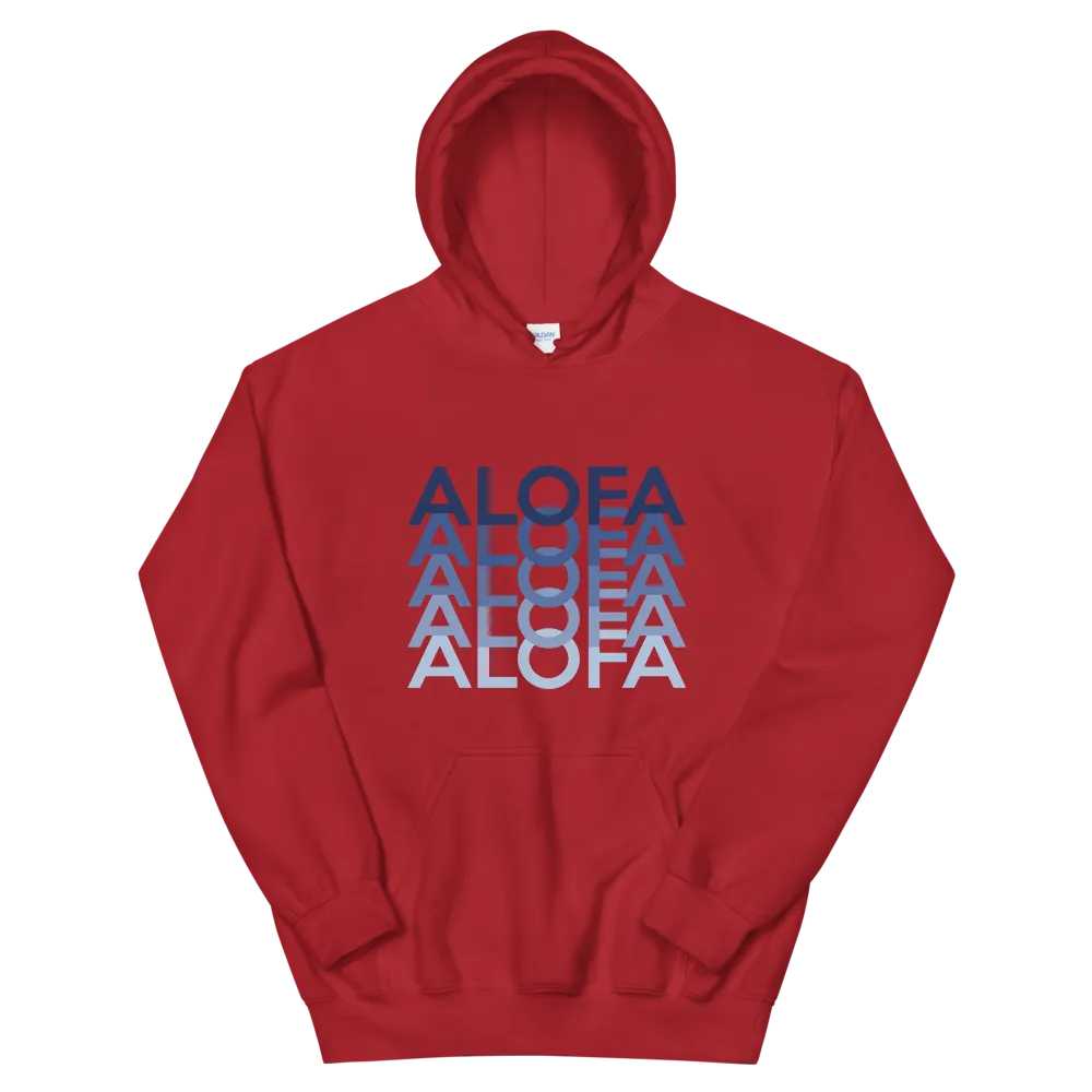 Blue Alofa Repeat *ADULT HOODIE*