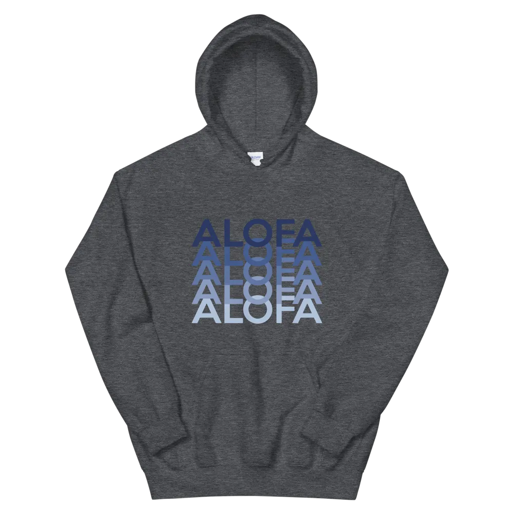 Blue Alofa Repeat *ADULT HOODIE*
