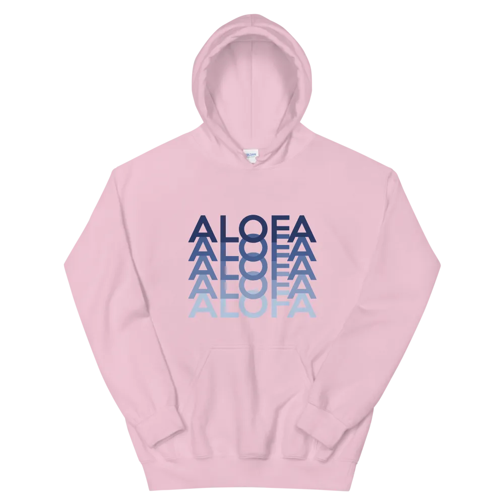 Blue Alofa Repeat *ADULT HOODIE*