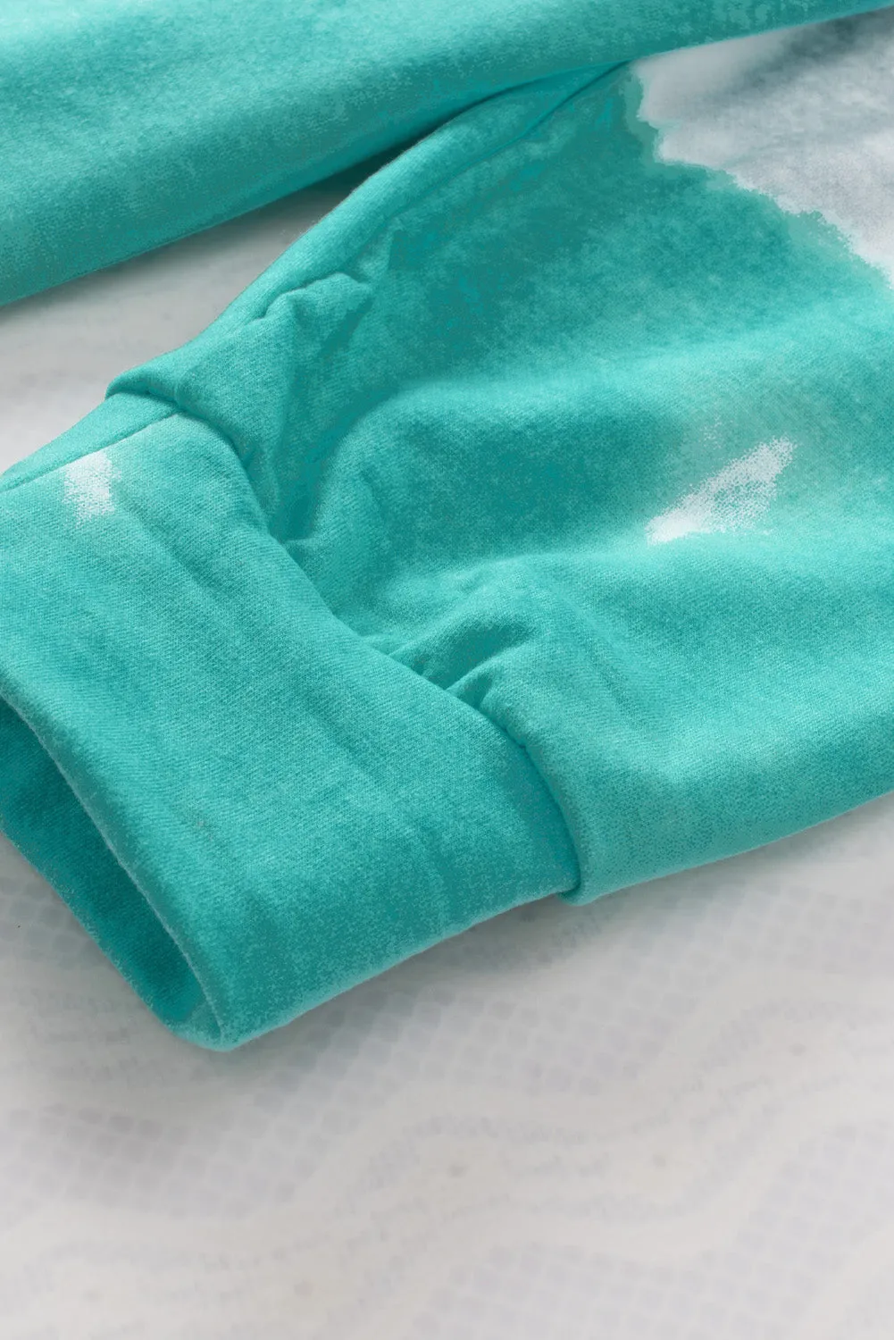 Blue Gradient Colorblock Pullover Plus Size Hoodie