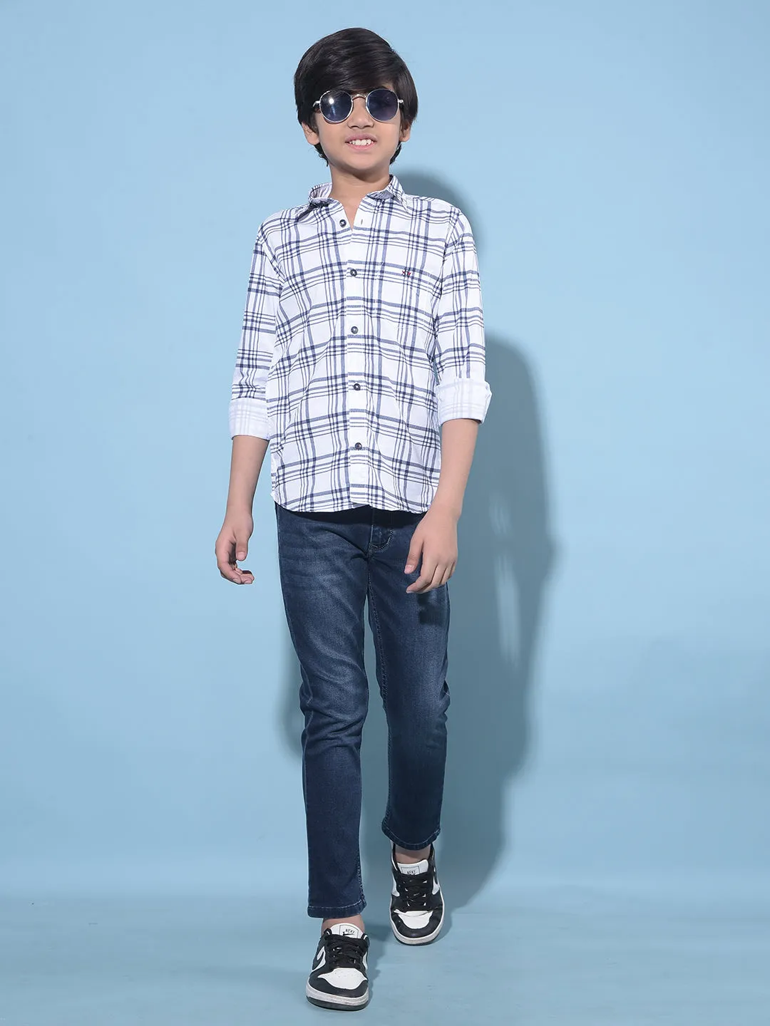 Blue Stretchable Cotton Jeans