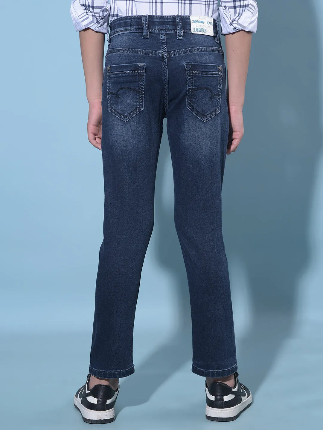 Blue Stretchable Cotton Jeans