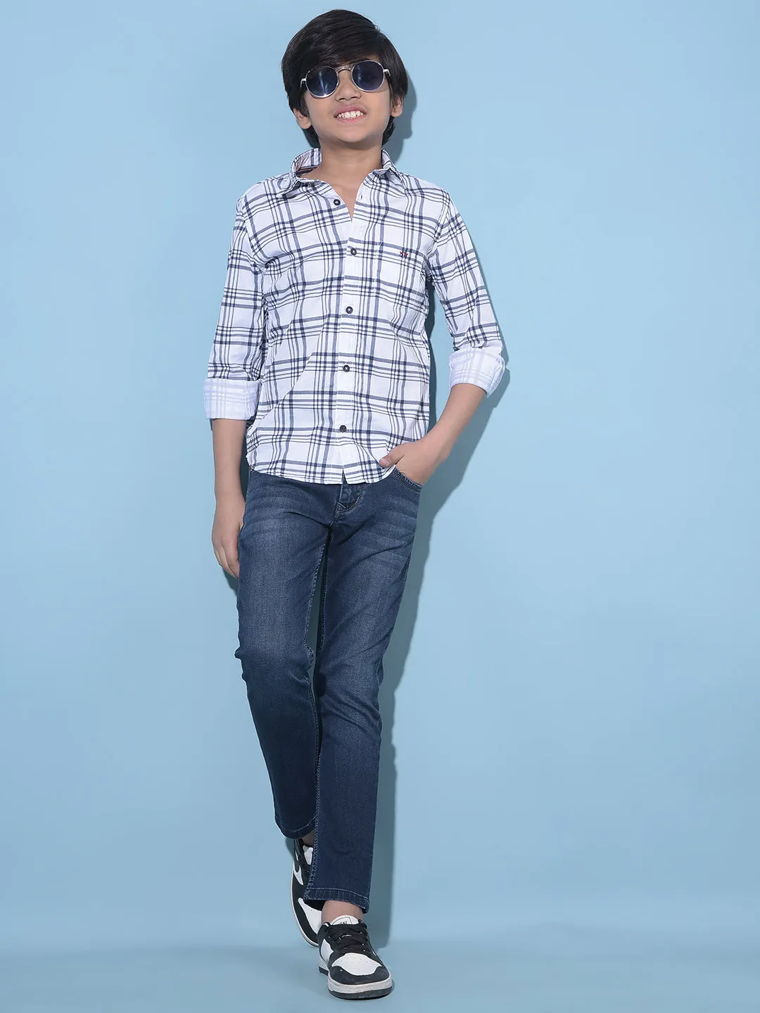 Blue Stretchable Cotton Jeans