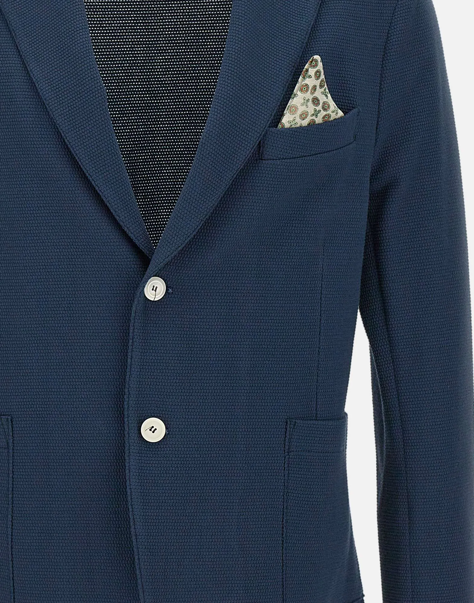 Bob Mick480 Blue Stretch Cotton Blazer