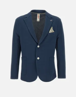 Bob Mick480 Blue Stretch Cotton Blazer