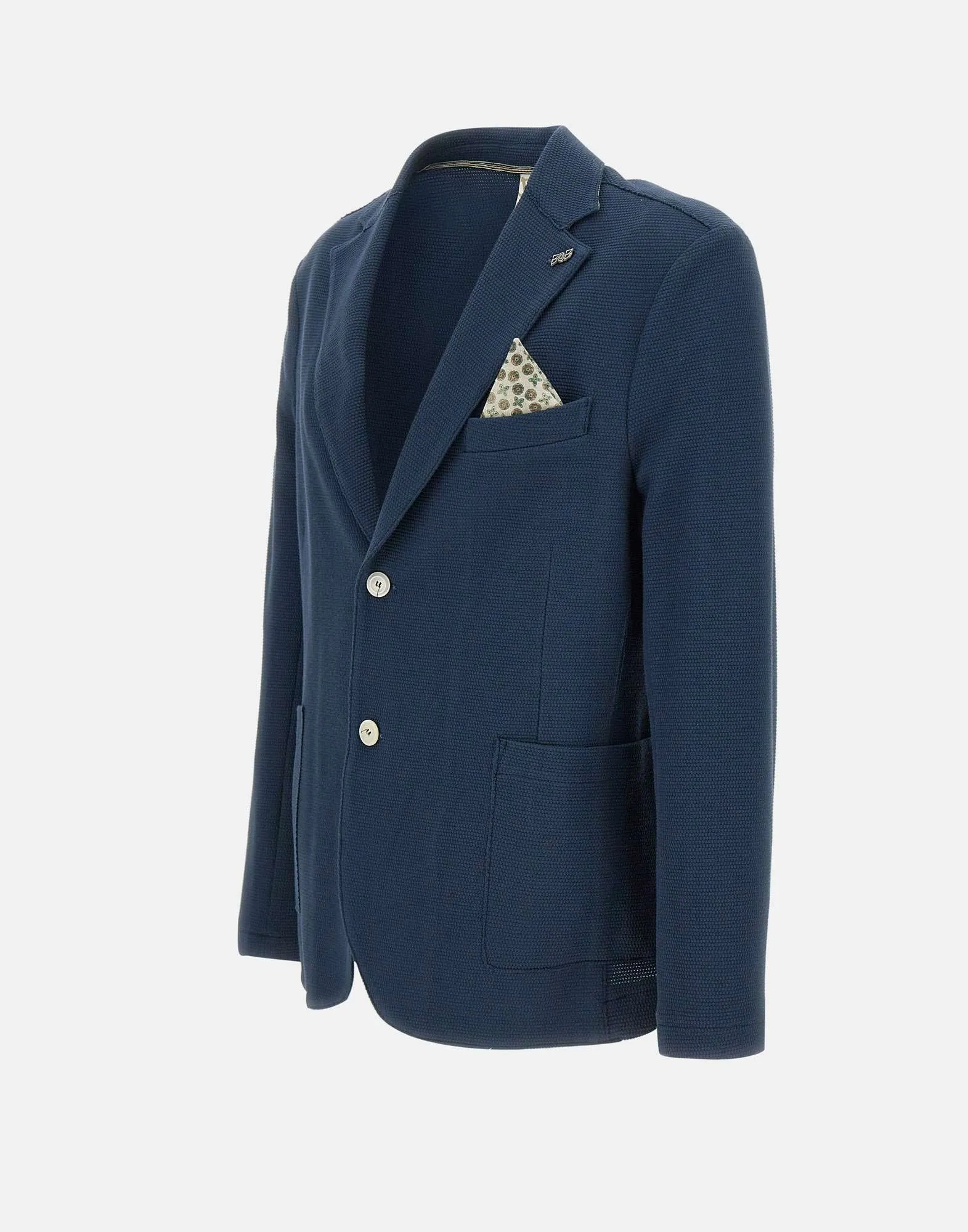 Bob Mick480 Blue Stretch Cotton Blazer