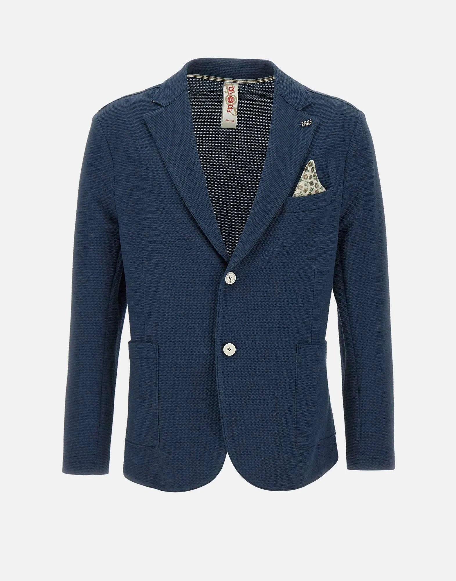 Bob Mick480 Blue Stretch Cotton Blazer