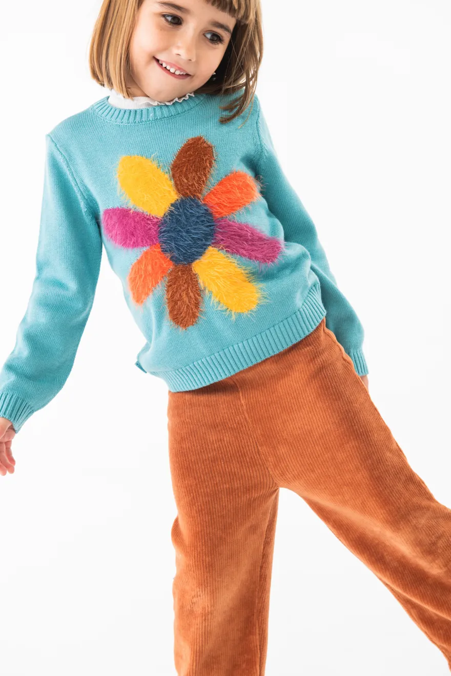 Boboli Big Flower Sweater