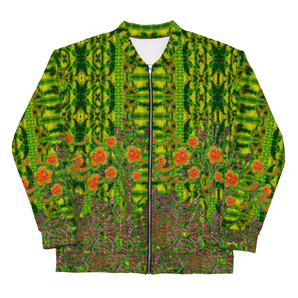 Bomber Jacket (Unisex)(WindSong Flower) RJSTH@Fabric#3 RJSTHW2022 RJS