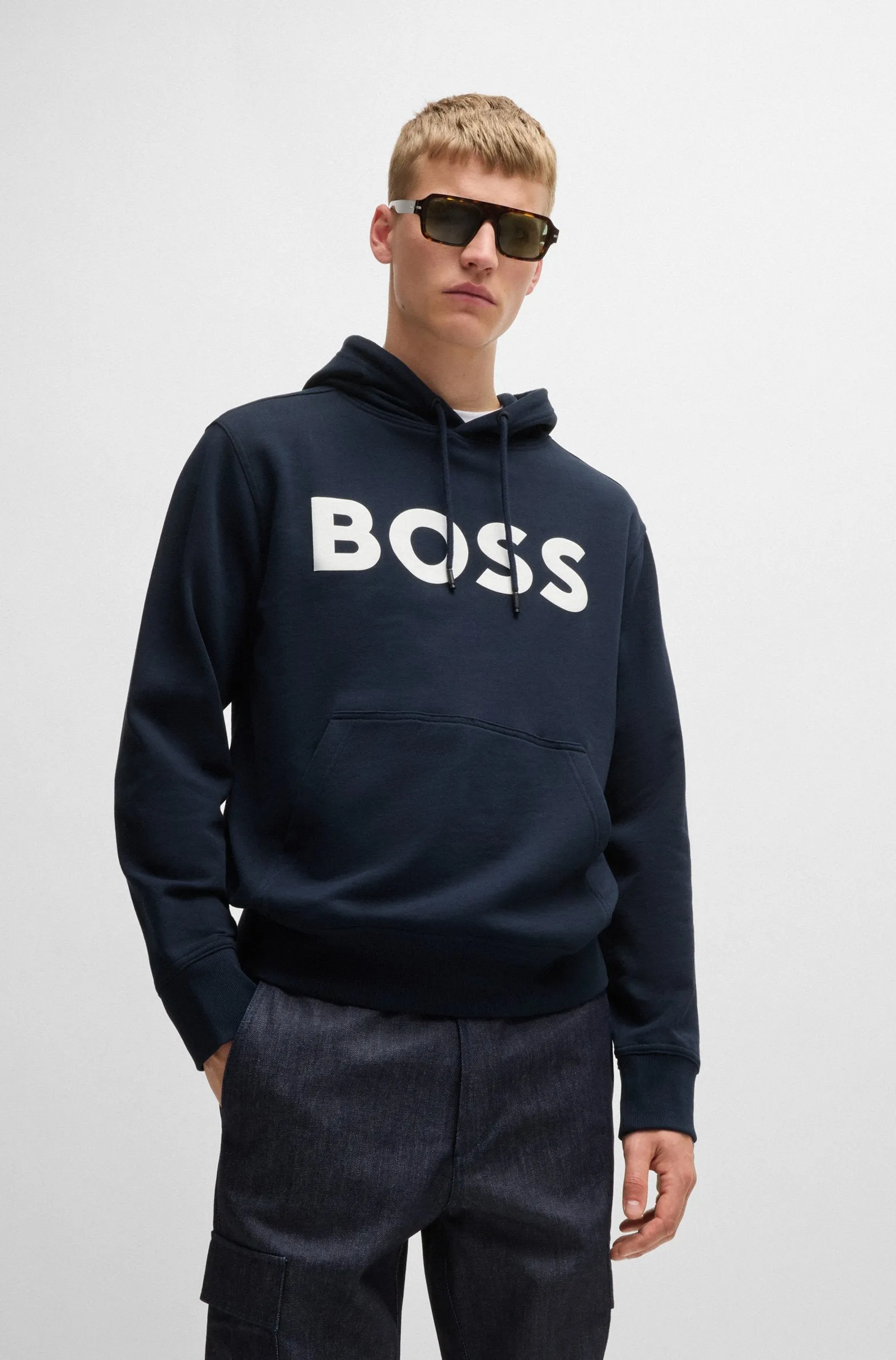 BOSS Hoodies Relaxed Fit in Cotton - WEBASIC_HOOD 10244192 01-50523074