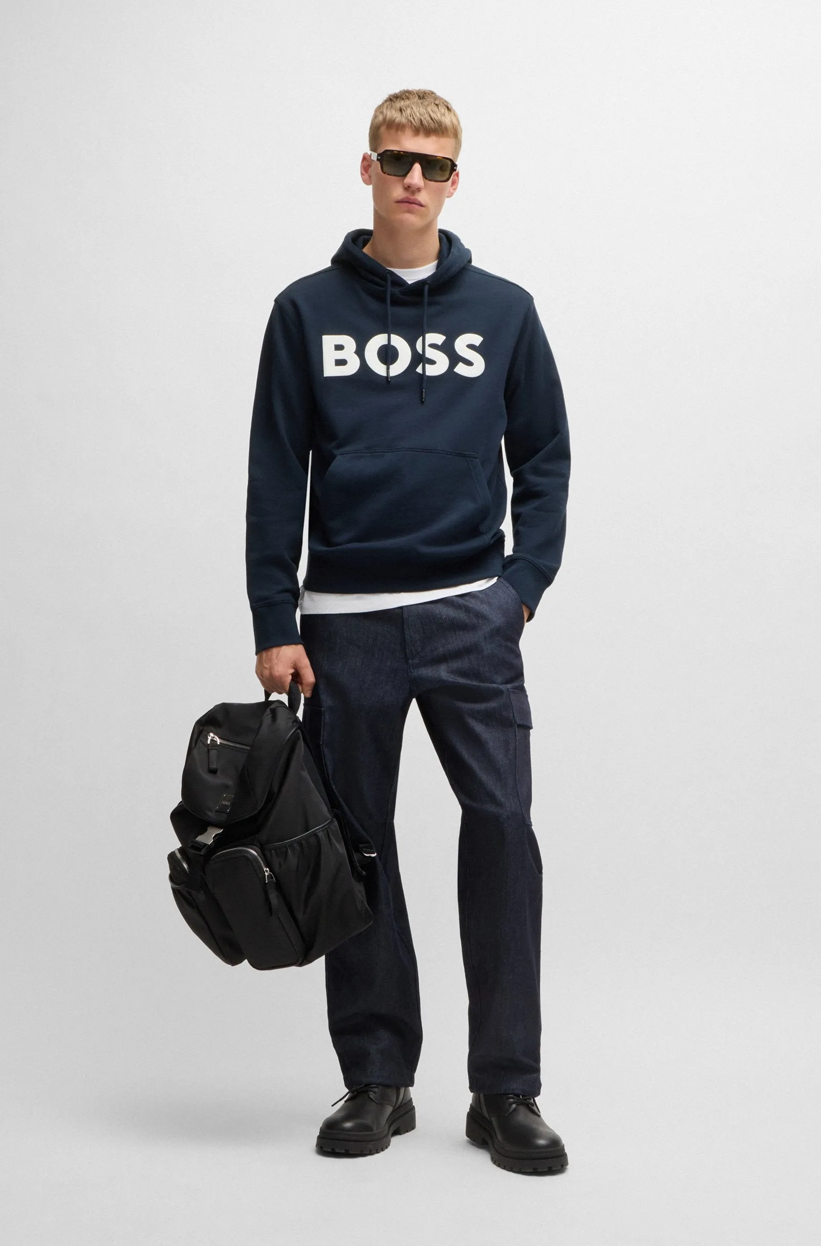 BOSS Hoodies Relaxed Fit in Cotton - WEBASIC_HOOD 10244192 01-50523074