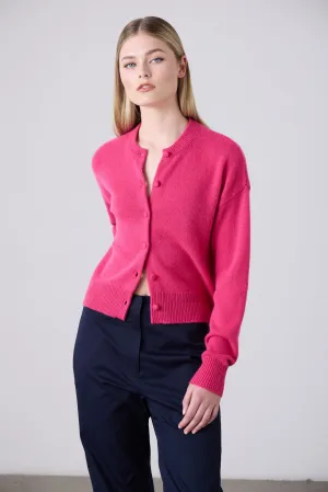 Boxy Cashmere Cardigan - Elsa Pink