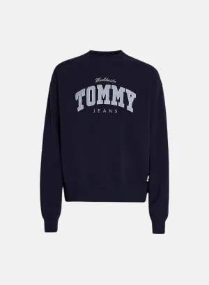 Boxy Varsity Sweatshirt Navy