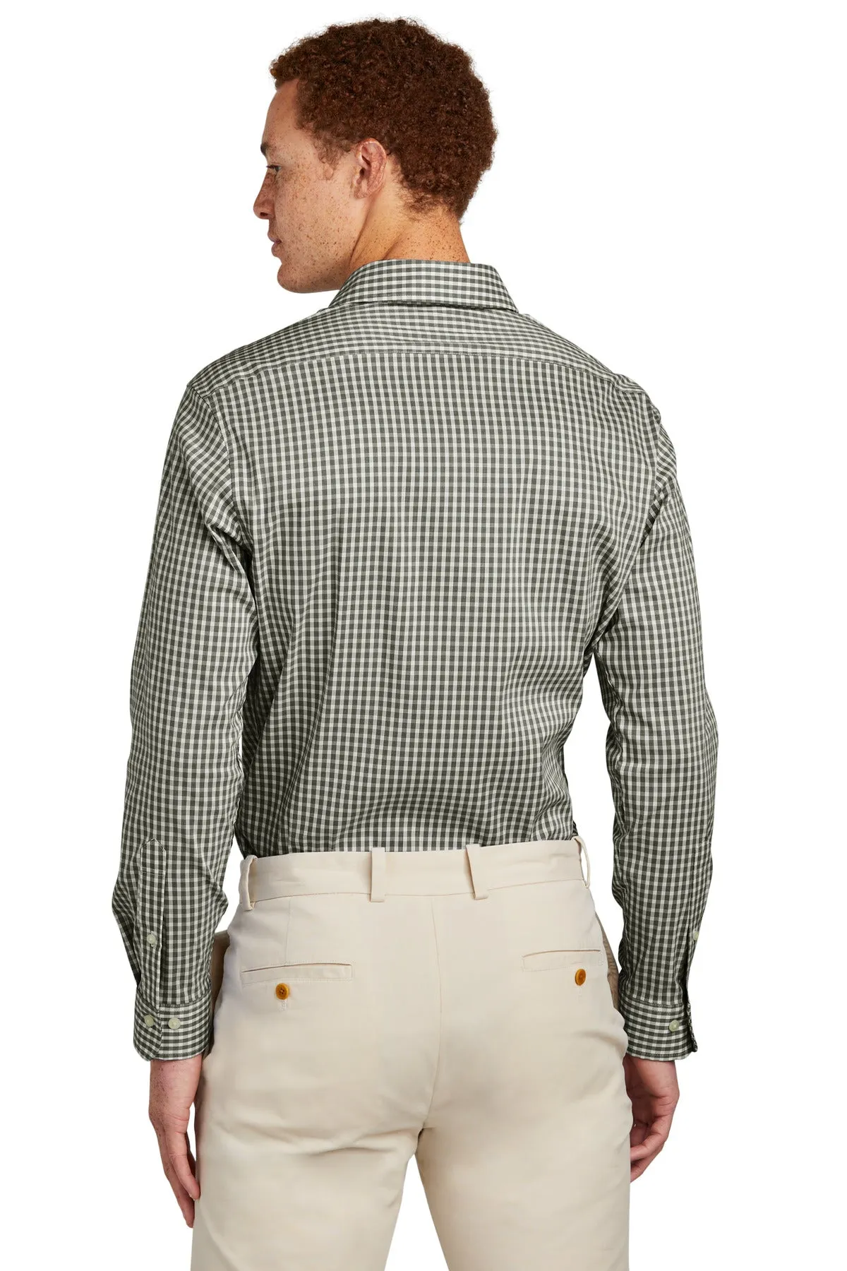 Brooks Brothers Tech Stretch Patterned Shirt BB18006 Deep Black Check