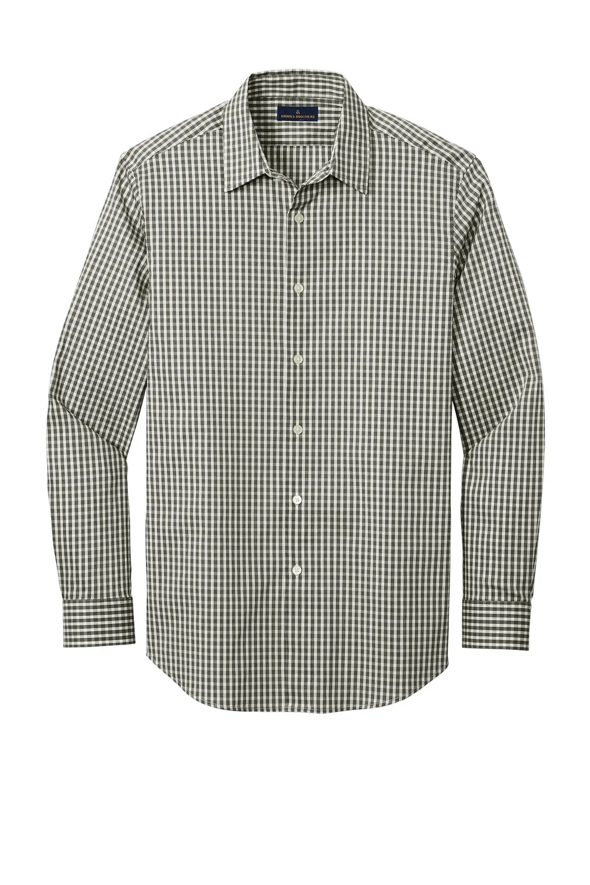 Brooks Brothers Tech Stretch Patterned Shirt BB18006 Deep Black Check