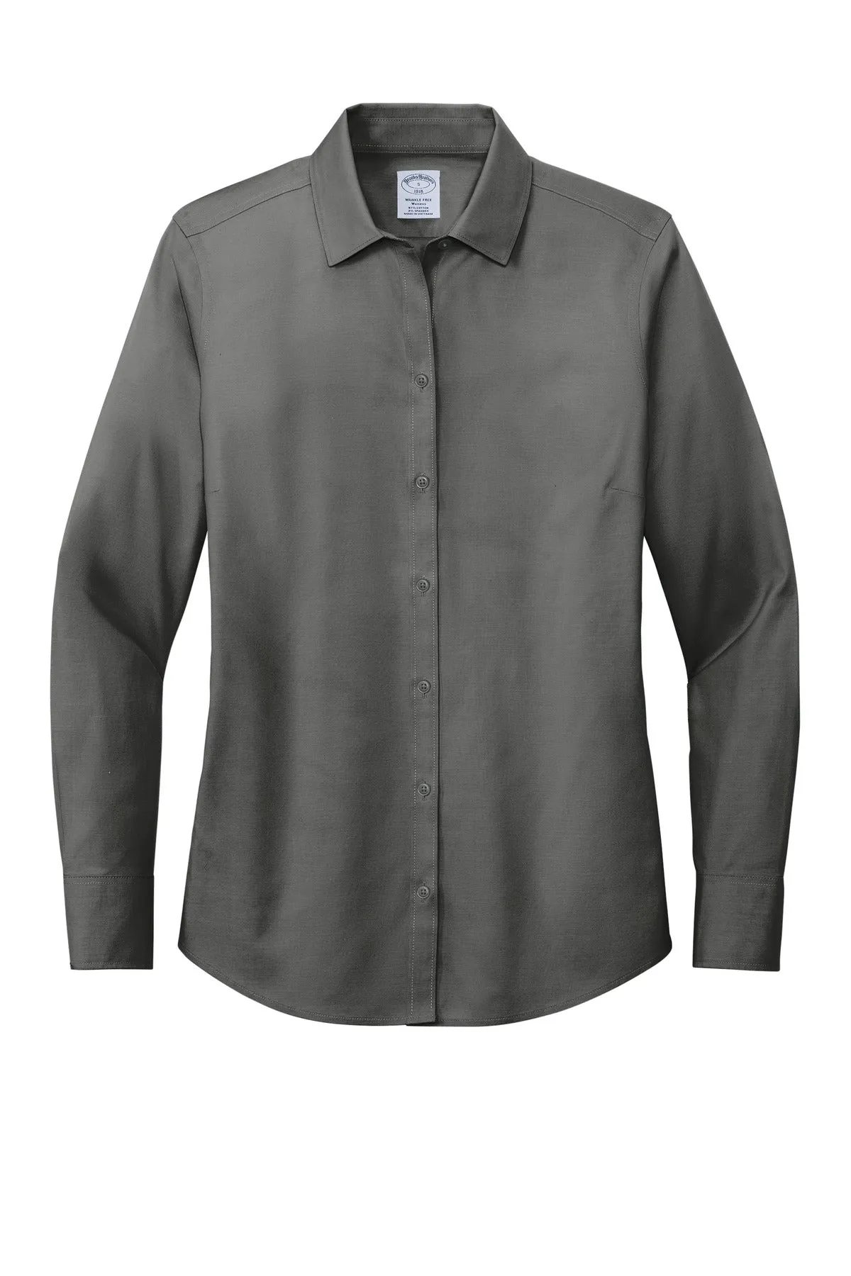 Brooks Brothers Women's Wrinkle-Free Stretch Pinpoint Shirt BB18001 Deep Black