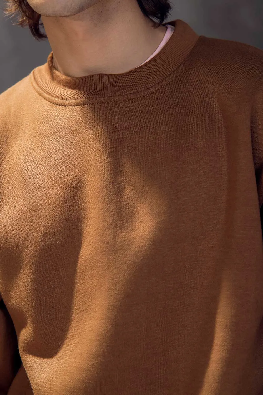 Brown Boxy Fit Sweatshirt