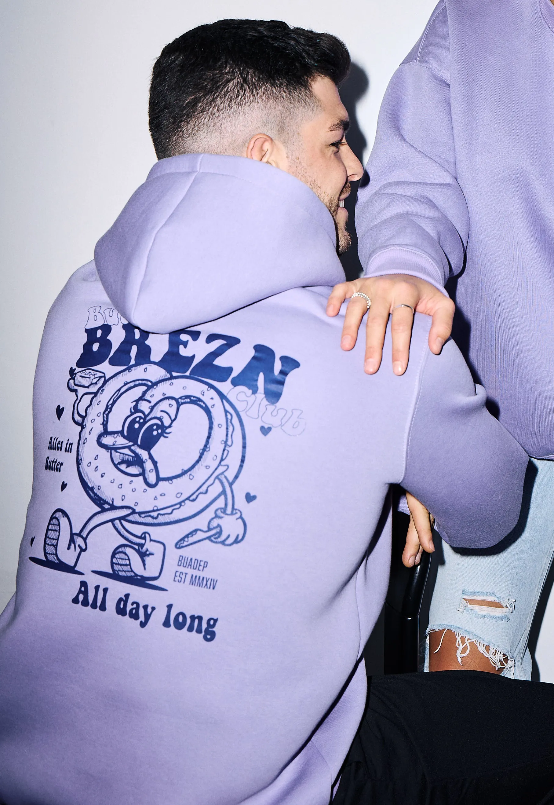 Butter Brezn Club Hoodie Lila