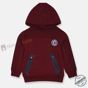 CA Blue Zips Maroon Fleece Hoodie 11512