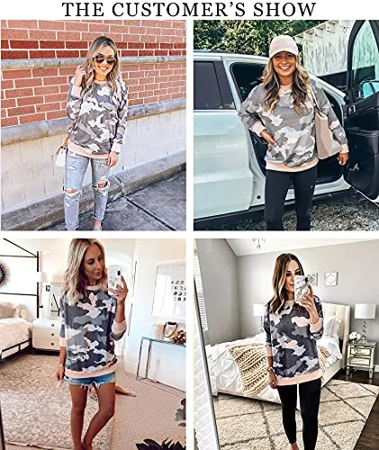Camo Leopard Print Sweatshirt