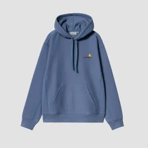 Carhartt WIP American Script Pullover Hoodie Blue Iris
