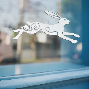 CELTIC RUNNING HARE VINYL DECAL FOR WINDOW CAR LAPTOP MIRROR DRINKS BOTTLE