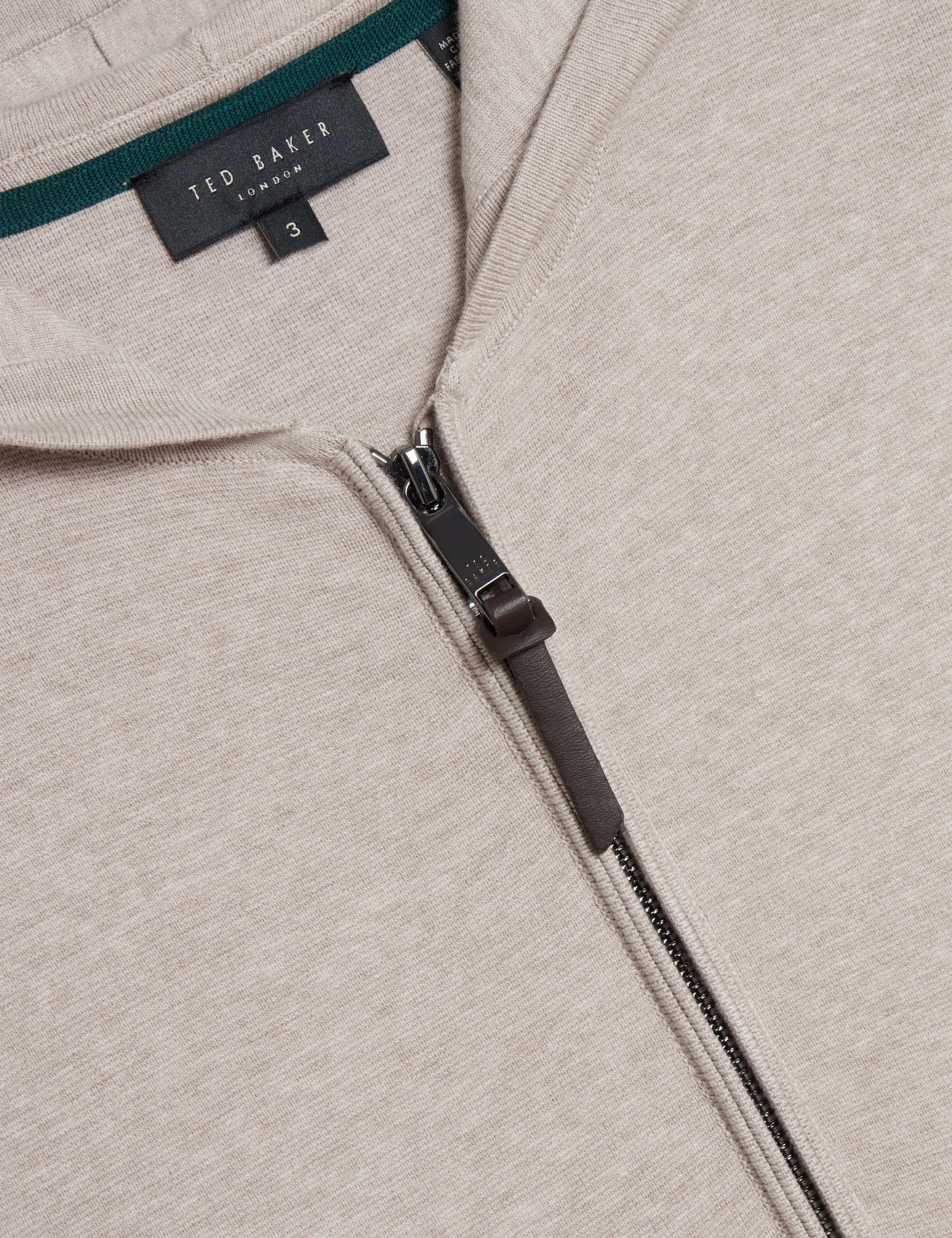 Chalfnt Regular Zip Through Hoodie Natural