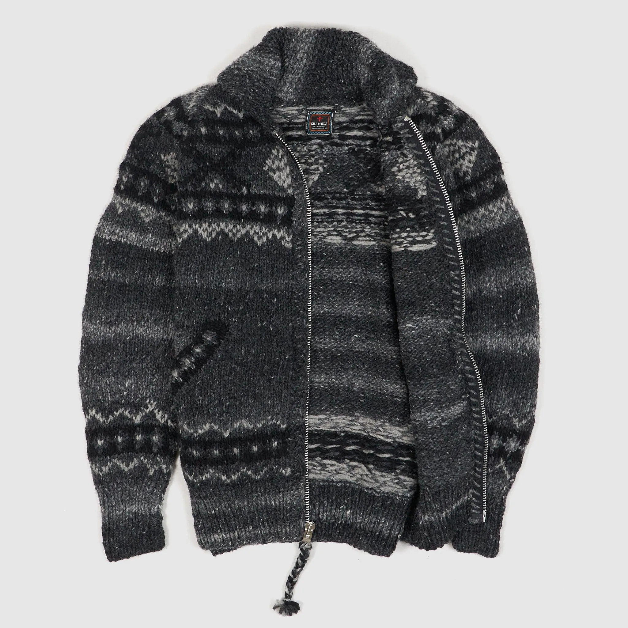 Chamula Handknitted  Zip Cardigan