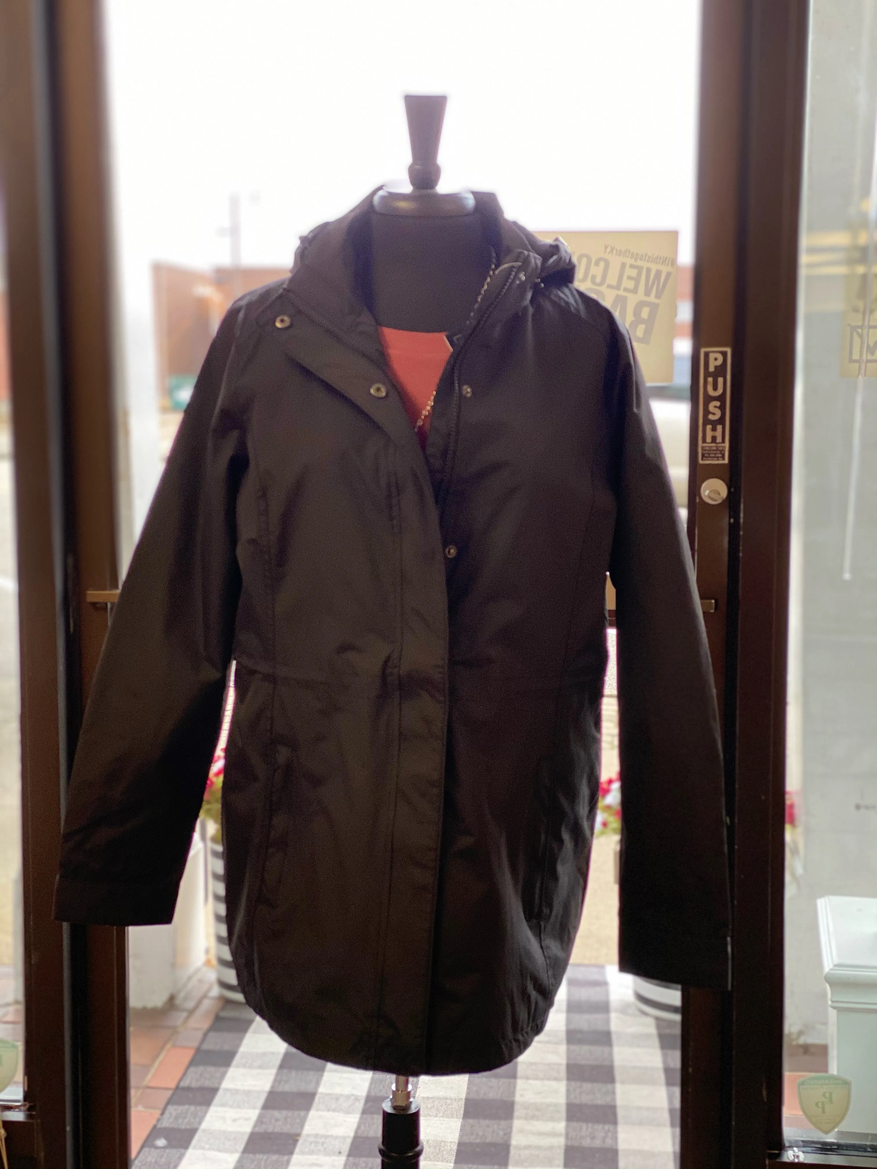 Charles River Ladies Logan Rain Jacket - Black