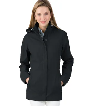 Charles River Ladies Logan Rain Jacket - Black