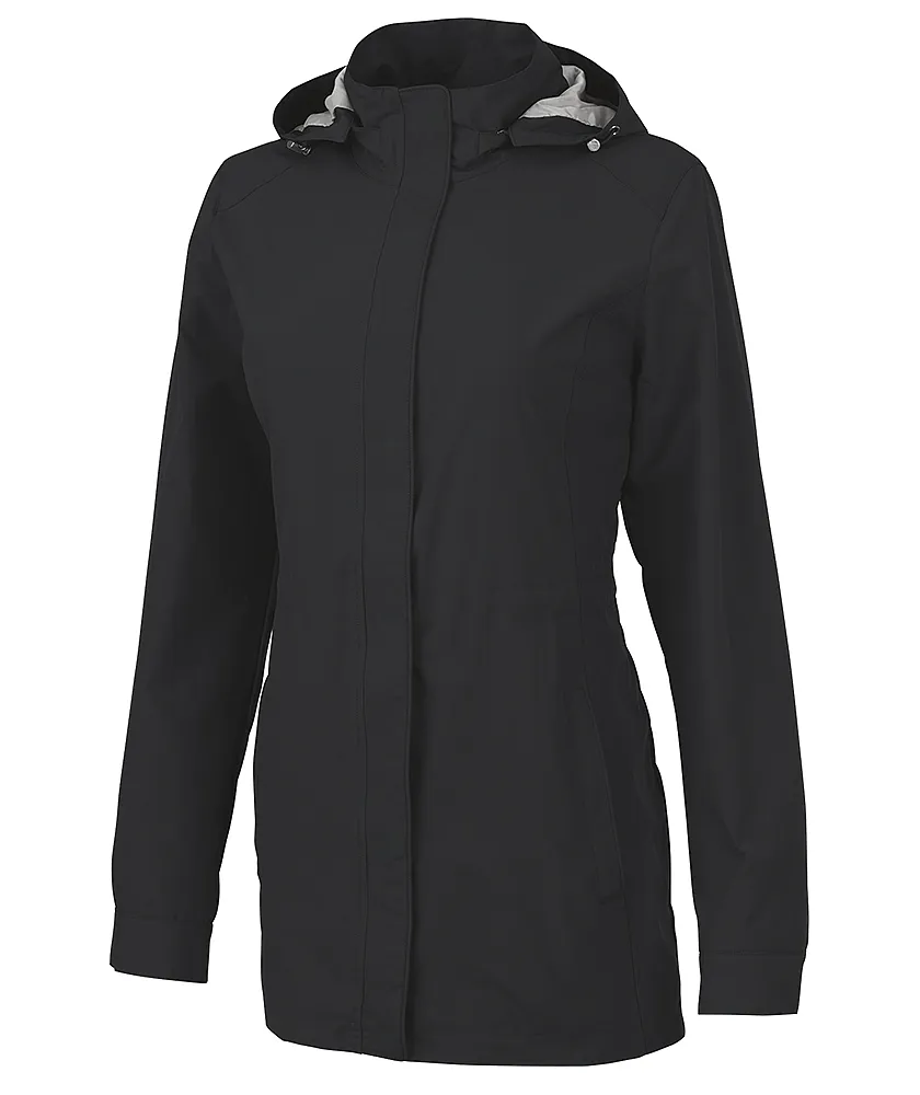 Charles River Ladies Logan Rain Jacket - Black