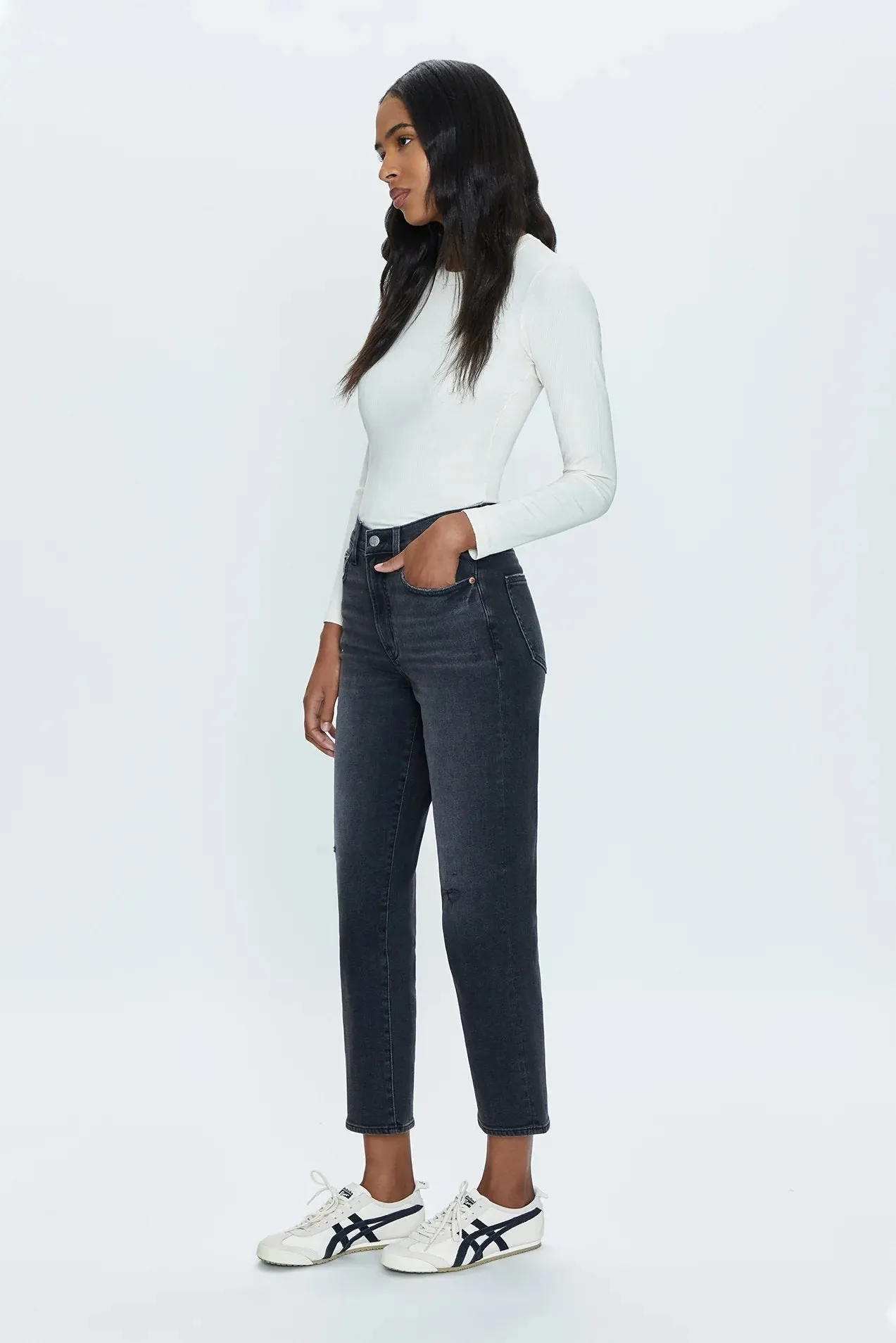 Charlie High Rise Straight in Flat Iron Vintage