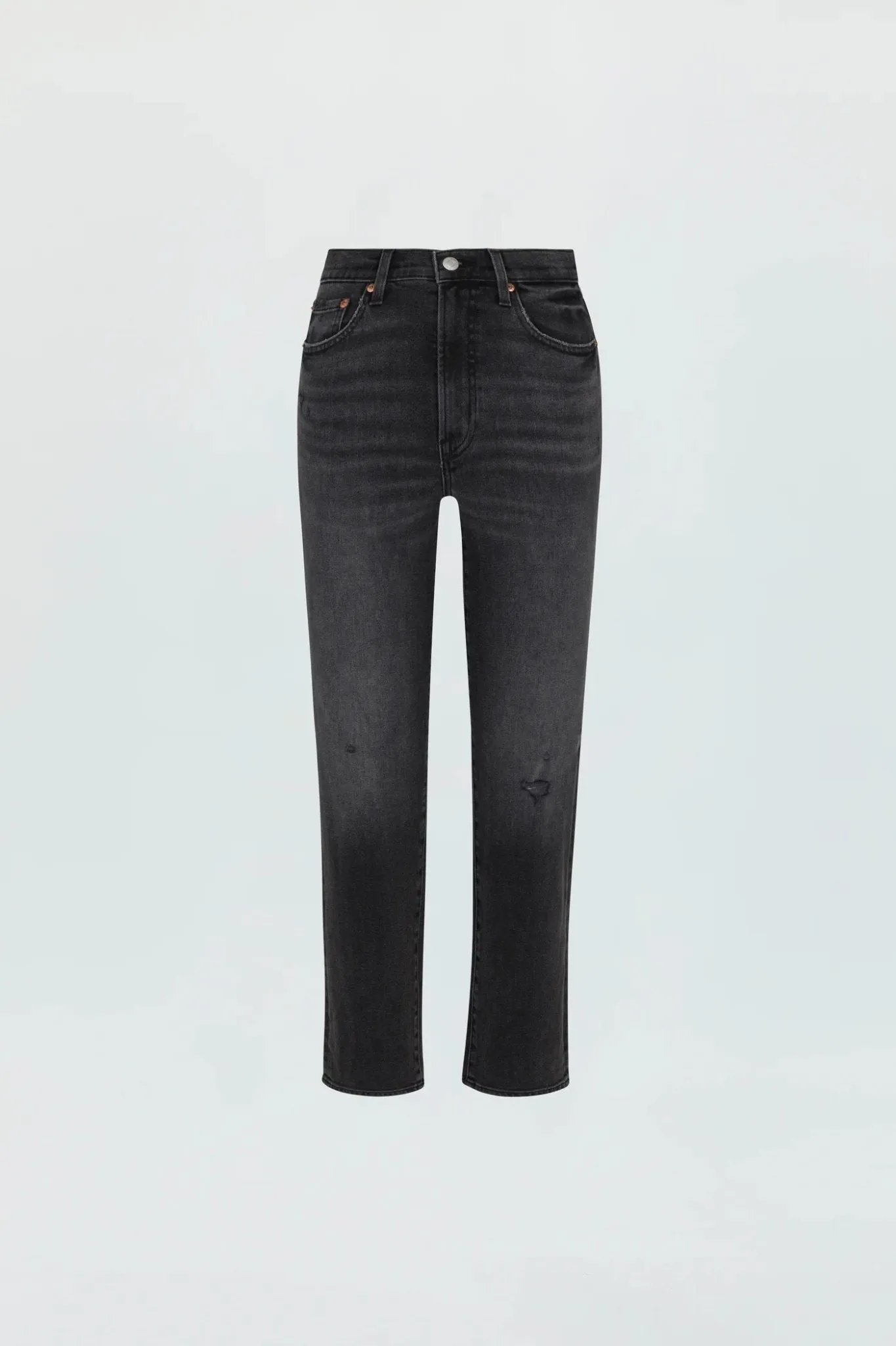 Charlie High Rise Straight in Flat Iron Vintage