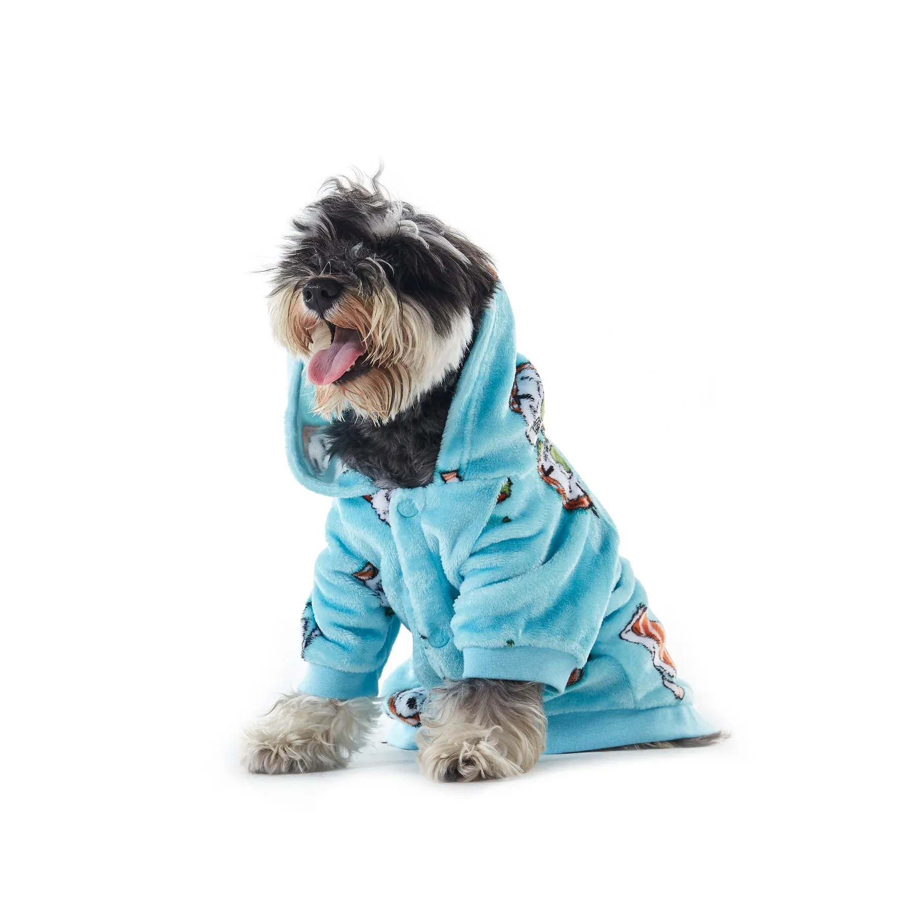 Charlie's Uggo Wassup'b Dog Hoodie Teal Small